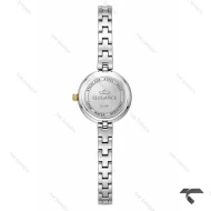 ساعت الگانس زنانه رفرنس EL007 دورنگ طلایی صفحه مشکی Elegance-11491-L