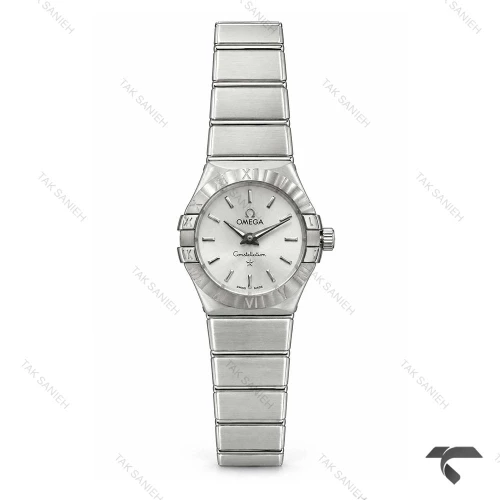 ساعت امگا کانسلیشن زنانه مینی تمام سیلور ایندکس خطی Omega-11500-L