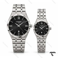 ساعت سیتیزن ست کلاسیک Vip رفرنس 31663 سیلور صفحه مشکی Citizen-11505-S
