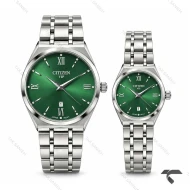 ساعت ست سیتیزن کلاسیک رفرنس 31663 نقره ای صفحه سبز Citizen-11507-S