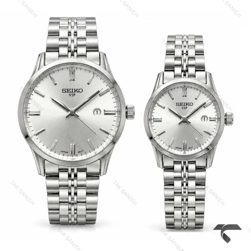 ساعت ست سیکو Vip رفرنس 31622 تمام سیلور Seiko-11520-S