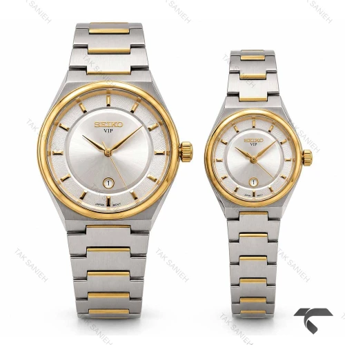ساعت ست سیکو Vip رفرنس 31666 دورنگ طلایی Seiko-11523-S