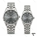 ست عروس دامادی سیکو VIP رفرنس 31622 نقره ای صفحه دودی Seiko-11524-S