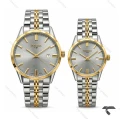 ست ساعت سیکو VIP رفرنس 31622 دورنگ طلایی صفحه طوسی Seiko-11527-S