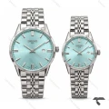 ساعت ست عروس دامادی سیکو VIP رفرنس 31622 نقره ای صفحه تیفانی Seiko-11528-S