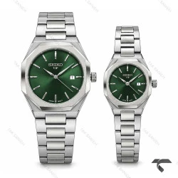 ساعت ست کلاسیک سیکو VIP رفرنس 31668 نقره ای صفحه سبز Seiko-11531-S