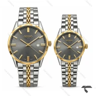 ساعت ست سیکو VIP رفرنس 31622 دورنگ طلایی صفحه دودی Seiko-11534-S