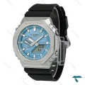 جی شاک GM-2100 مردانه نقره ای صفحه آبی Gshock-8894-G