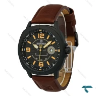 ساعت نیوی فورس مردانه NF8078 مشکی بند چرم قهوه ای NaviForce-8895-G