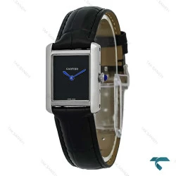 ساعت کارتیر تانک زنانه سیلور صفحه مهندسی عقربه سرمه ای Cartier-8921-L