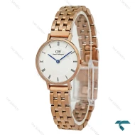 ساعت دنیل ولینگتون زنانه رزگلد ایندکس یونانی DW-8924-L