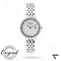 ساعت لاکسمی زنانه 8139-8 سیلور صفحه سفید دورنگین Laxmi-9174-L