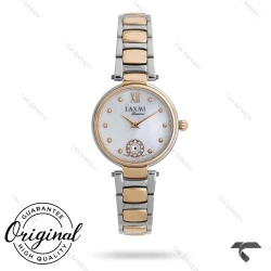 ساعت زنانه لاکسمی 8165-4 دورنگ طلایی صفحه صدف Laxmi-9268-L