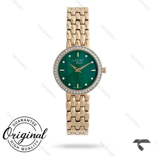 لاکسمی زنانه 8172-6 طلایی دورنگین صفحه سبز Laxmi-9294-L