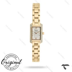 ساعت لاکسمی مستطیلی زنانه 8178-2 طلایی دورنگین Laxmi-9310-L