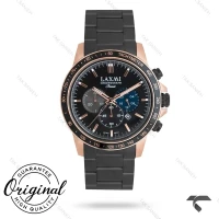 ساعت مردانه لاکسمی 8181-5 کورنوگراف رزگلد مشکی Laxmi-9328-G