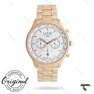 ساعت مردانه لاکسمی 8195-3 طلایی صفحه سفید Laxmi-9394-G