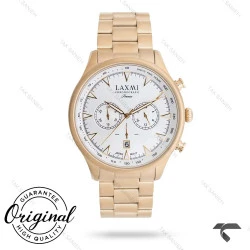 ساعت مردانه لاکسمی 8195-3 طلایی صفحه سفید Laxmi-9394-G