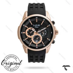 ساعت مردانه لاکسمی 8805-2 رزگلد مشکی Laxmi-9607-G