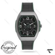 ساعت لاکسمی مردانه 8834-5 سیلور بند چرم مشکی سبز Laxmi-9746-G