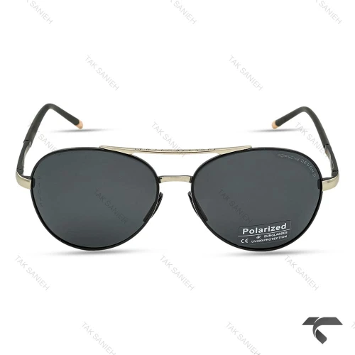 عینک دودی پورشه دیزاین P1095 مردانه یو وی 400 پلاریزه Porsche-9835-G