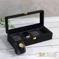 جعبه ساعت مچی 4 تایی رنگ بدنه مشکی Watches-Box-4-5257-U
