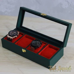 جعبه ساعت مچی 4 تایی رنگ بدنه سبز Watches-Box-4-5258-U