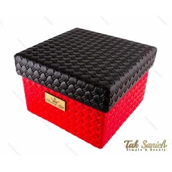 جعبه کادویی چرمی مکعب مستطیل سایز متوسط مدل Box-2870-M