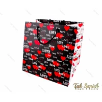 پاکت کادو و هدیه طرح love سایز بزرگ مدل Pocket-2888-L