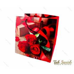 پاکت هدیه طرح گل رز سایز بزرگ مدل Pocket-2890-L