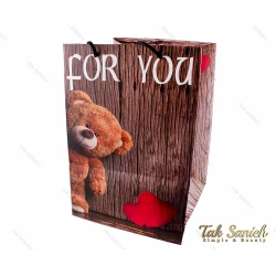 پاکت مخصوص هدیه طرح خرسی سایز بزرگ مدل Pocket-2892-L