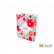 پاکت هدیه طرح گل سایز متوسط مدل Pocket-2895-M