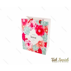 پاکت هدیه طرح گل سایز متوسط مدل Pocket-2895-M