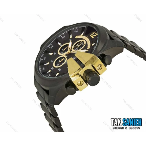 ساعت دیزل شاخدار مردانه مشکی طلایی Diesel-2707-G