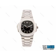ساعت پتک فلیپ ناتیلوس زنانه نقره ای صفحه مشکی Patek-2469-L