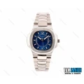 ساعت پتک فلیپ ناتیلوس زنانه نقره ای صفحه سرمه ای Patek-2470-L
