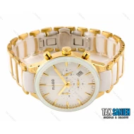 ساعت مچی رادو Centrix مردانه سه موتوره طلایی سفید Rado-2601-G