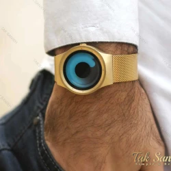 ساعت مردانه زیرو طلایی آبی Ziiiro-2749-G-L