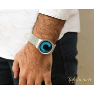 ساعت زیرو مردانه نقره ای آبی Ziiiro-2751-G-L
