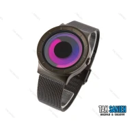 ساعت زیرو مردانه مشکی صفحه قرمز مدل Ziiiro-1542-G-L