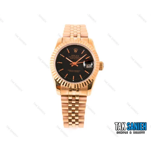 ساعت رولکس زنانه رزگلد مدل دیت جاست Rolex-1588-L