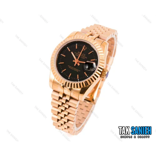 ساعت رولکس زنانه رزگلد مدل دیت جاست Rolex-1588-L