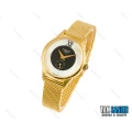 ساعت تیسوت زنانه بند حصیری طلایی Tissot-1731-L