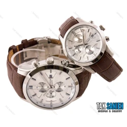 ساعت مچی سیتیزن ست نقره ای بند چرم Citizen-1986-S