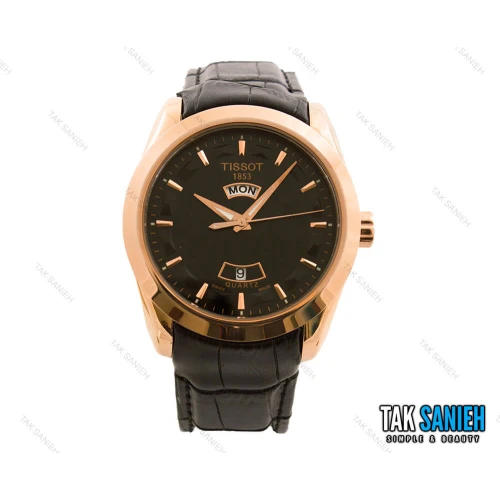 ساعت تیسوت مردانه بند چرم رزگلد مدل Tissot-2023-G