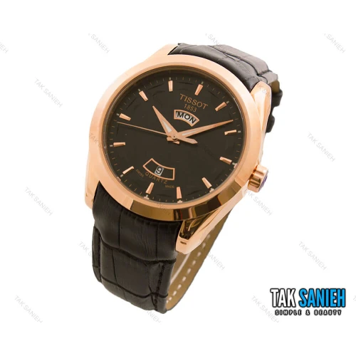 ساعت تیسوت مردانه بند چرم رزگلد مدل Tissot-2023-G