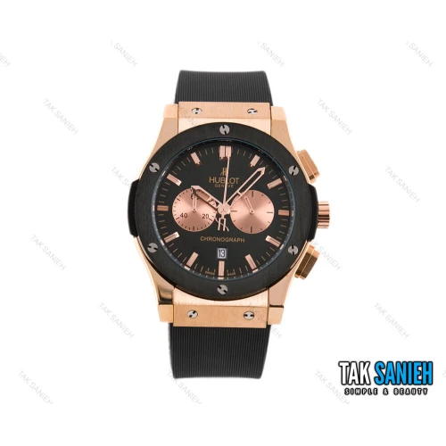 ساعت هوبلو مردانه سه موتوره مشکی رزگلد Hublot-2210-G