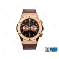 ساعت مردانه هابلوت سه موتوره رزگلد قهوه ای Hublot-2220-G