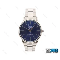 ساعت کیو اند کیو مردانه سیلور سرمه ای Q&Q-2140-G