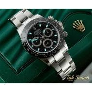 ساعت مردانه رولکس دیتونا سیلور مشکی Rolex-2073-G